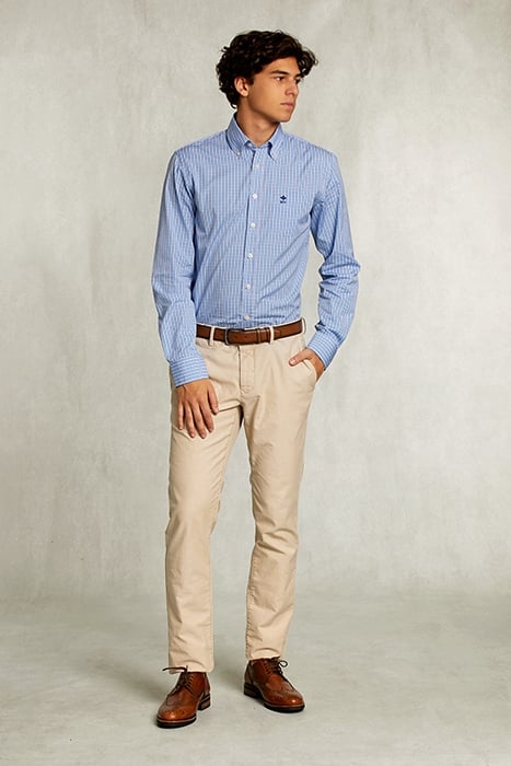 CUSTOM FIT CHECKED SHIRT BLUE/WHITE 3