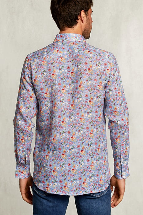 CUSTOM FIT FLORAL LINEN SHIRT MULTI MULTI 2