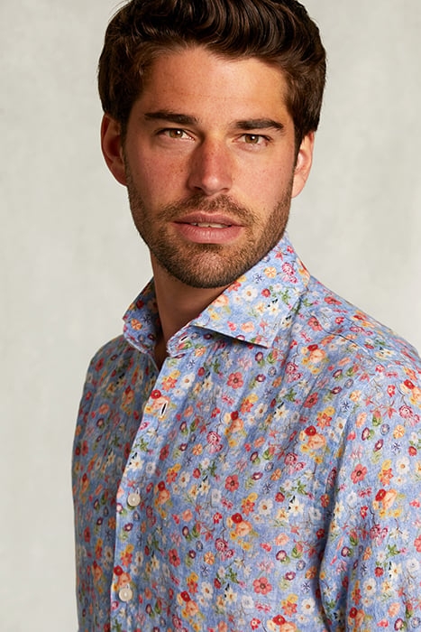 CUSTOM FIT FLORAL LINEN SHIRT MULTI MULTI 4
