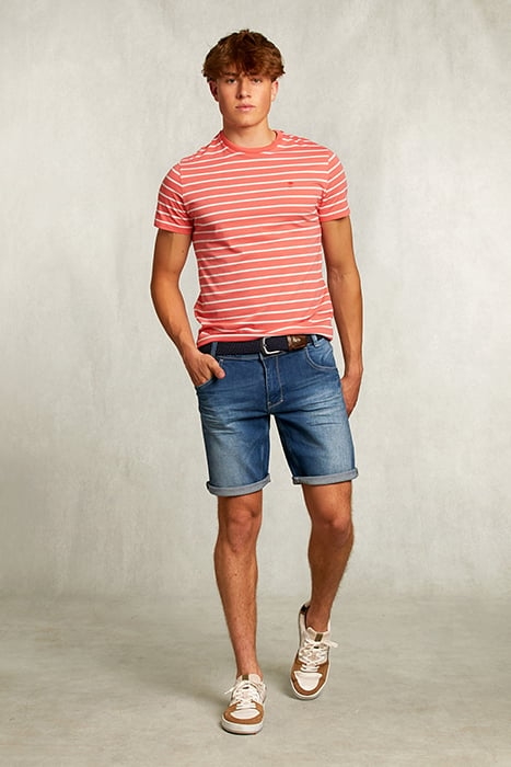 CUSTOM FIT STRIPED T-SHIRT BELLINI PINK 3