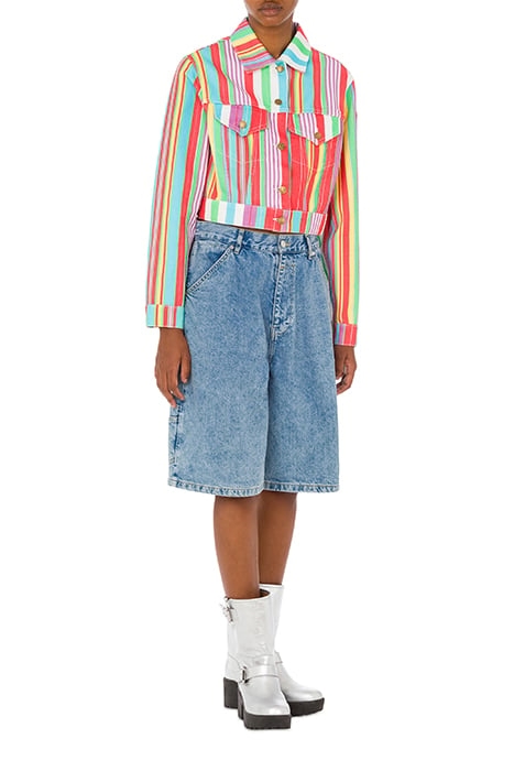 COLORFUL STRIPES COTTON DRILL JACKET MULTICOLOR 1