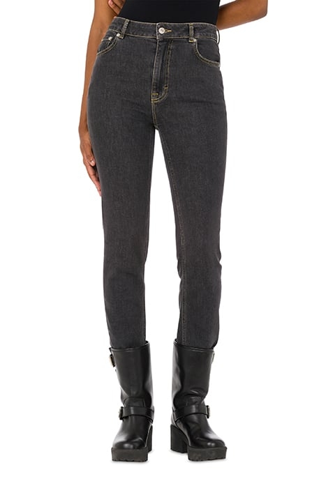SLIM TROUSERS IN BLACK STRETCH DENIM BLACK 1
