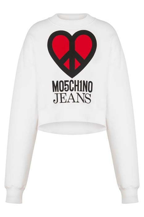 PEACE & LOVE COTTON SWEATSHIRT WHITE 3