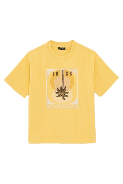 BOYS’ YELLOW T-SHIRT, EMBROIDERED GUITAR AND PALM TREES 1