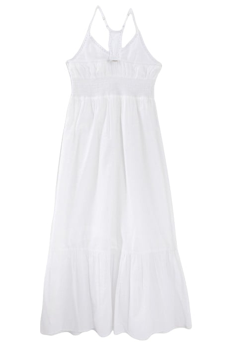 GIRLS’ WHITE LONG DRESS WITH EYELET EMBROIDERY DETAILS 2