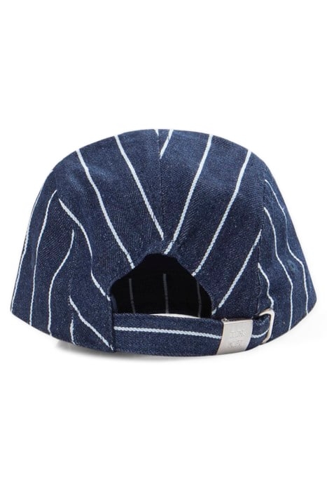 BOYS’ NAVY CAP WITH WHITE STRIPES AND EMBROIDERY 2