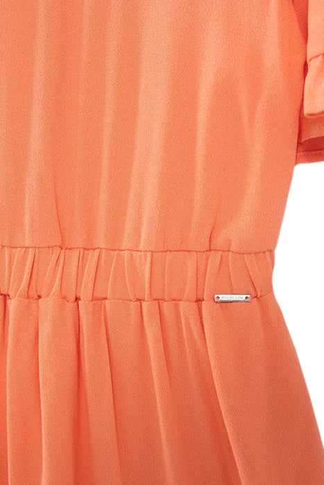 GIRLS’ ORANGE DRESS WITH WIDE RUFFLED SLEEVES 4