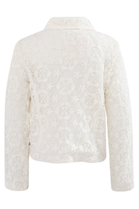 GIRLS’ OFF-WHITE LACE BIKER-STYLE JACKET 2