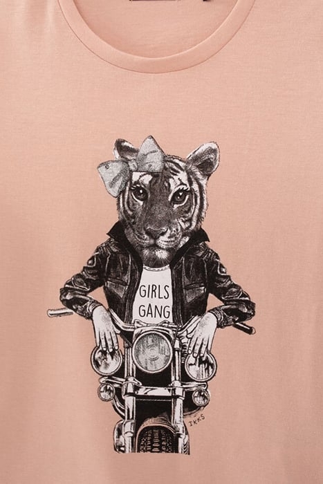 GIRLS’ PINK TIGER-BIKER T-SHIRT 4