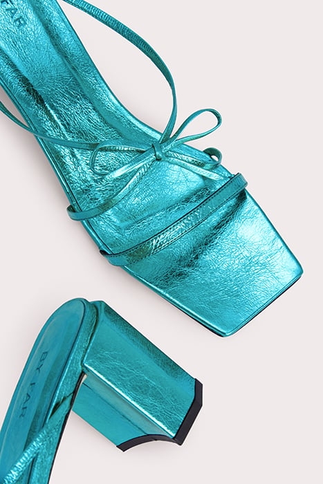 JUNE AQUAMARINE METALLIC LEATHER AQUAMARINE 4