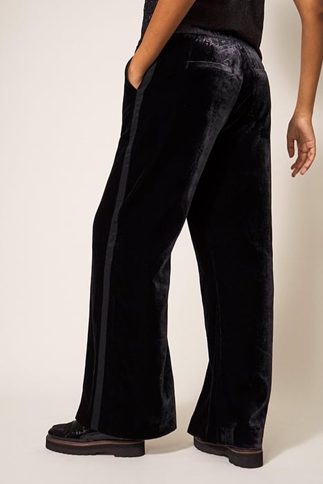 JENNY VELVET WIDE LEG TROUSER PURE BLACK 2