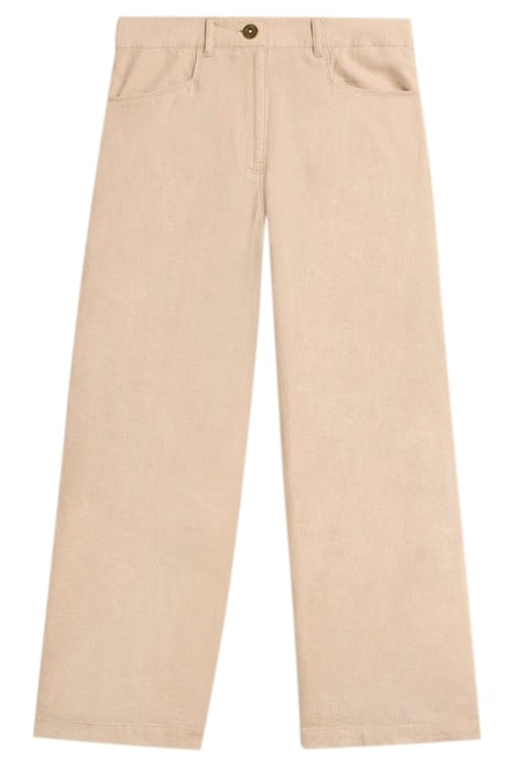HARPER LINEN BLEND CULOTTE DARK NATURAL 1