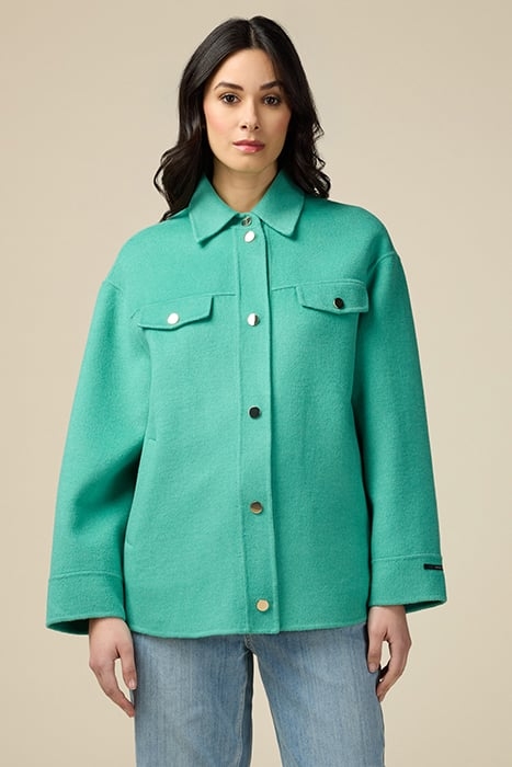 WOOL BLEND CLOTH JACKET GREEN 1