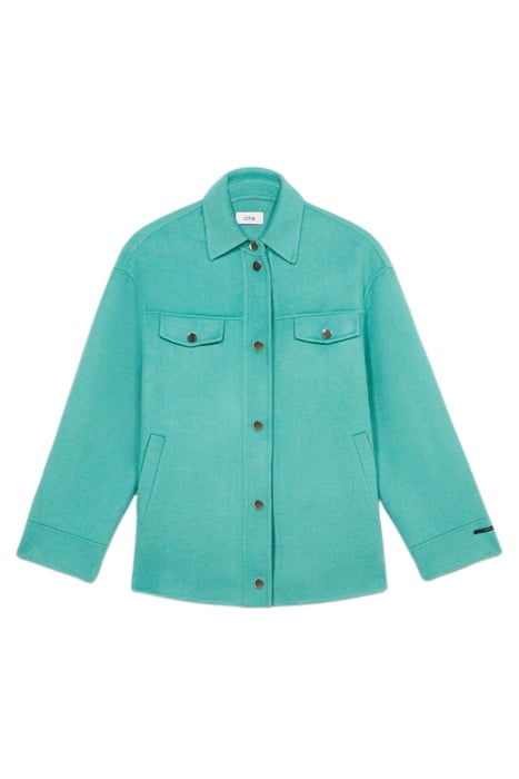 WOOL BLEND CLOTH JACKET GREEN 3