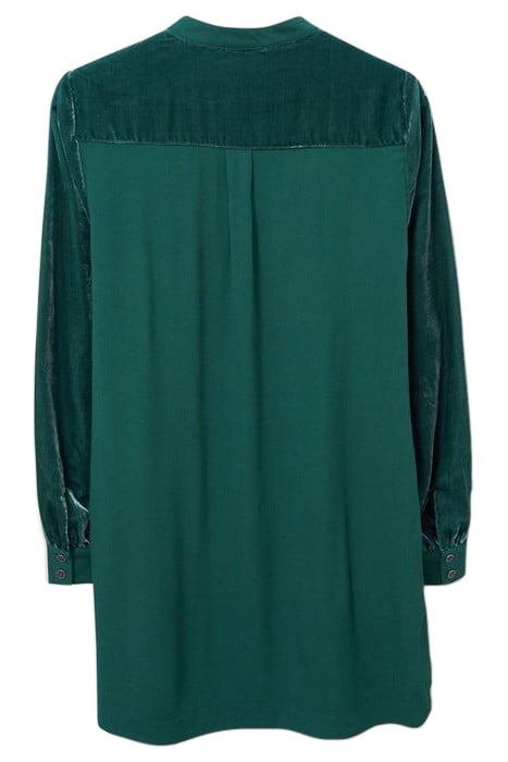 DAKOTA VELVET TUNIC MID TEAL 2