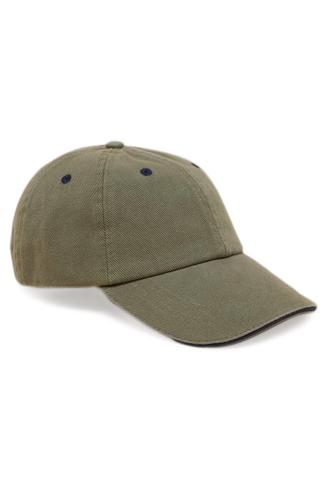 COTTON BASEBALL CAP KHAKI GREEN 1