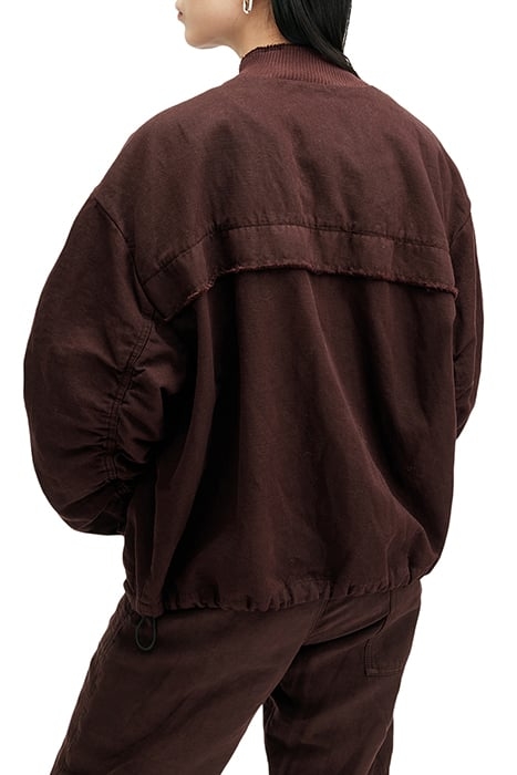 RUE BOMBER JACKET DARK WINE RED 2