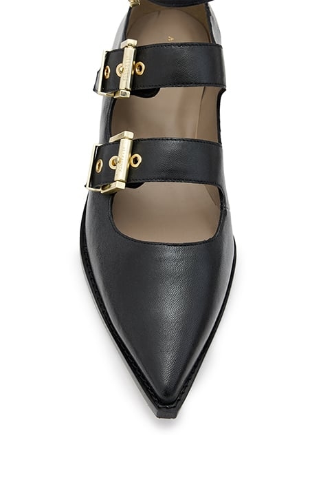 SUSAN BUCKLE SHOE BLACK/WARM BRASS 5