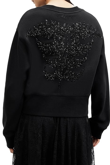 FERN EMB SWEAT BLACK 2