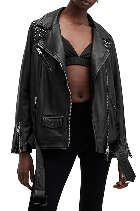 BILLIE EMB BIKER BLACK 1