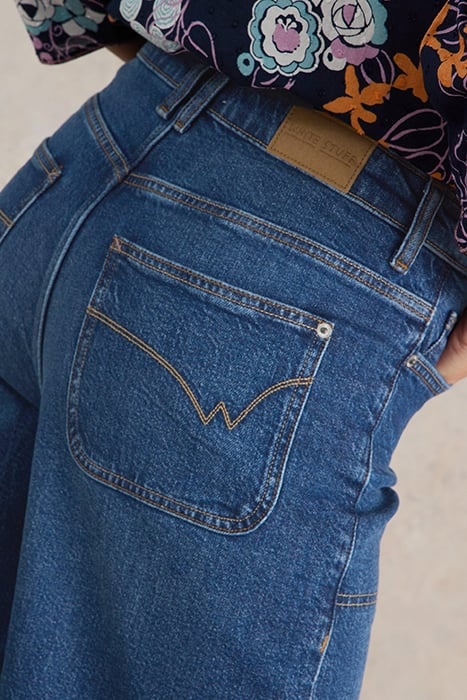 TIA WIDE LEG CROP JEAN DARK DENIM 5