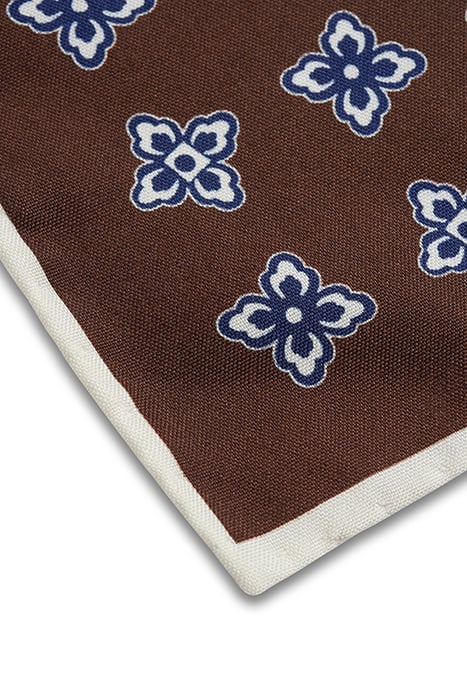BROWN FLOWERS POCKET SQUARE 3