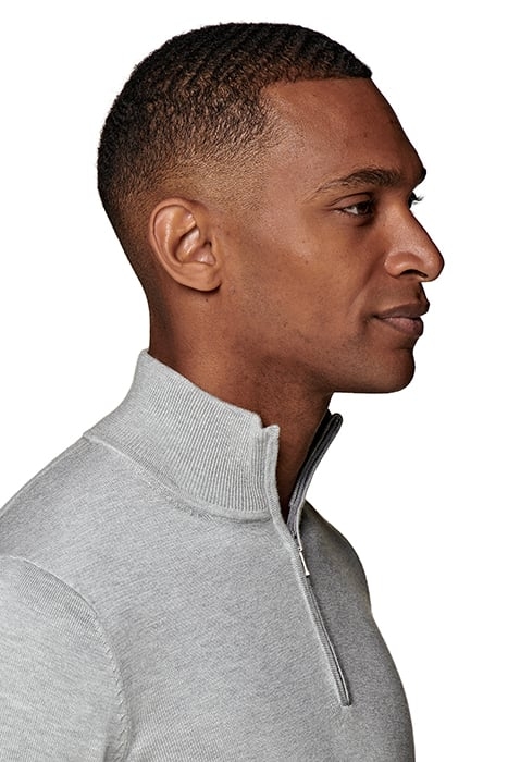 LIGHT GREY HALF ZIP 4