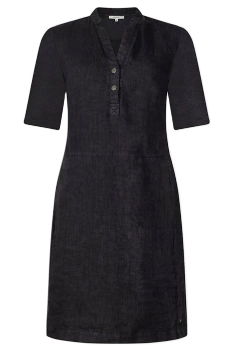 LINEN DRESS WITH BUTTONS ALMOST BLACK 3
