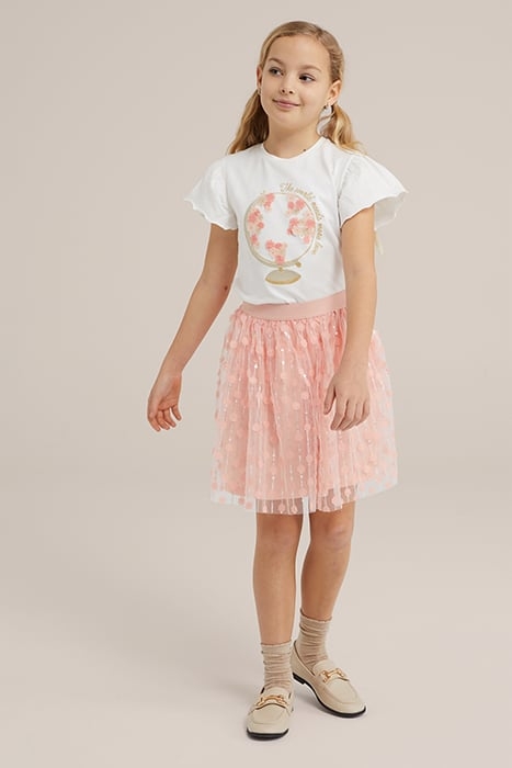 SKIRT MEDIUM LENGTH SALMON PINK 2