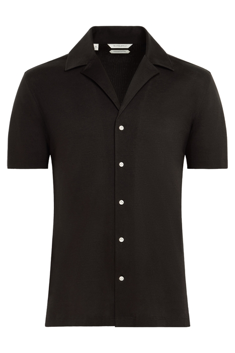 DARK BROWN CAMP COLLAR EXTRA SLIM FIT SHIRT 4