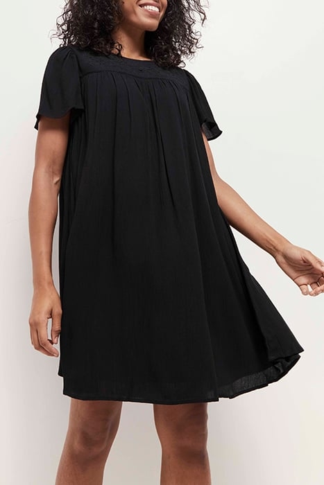 RIKKO - BLACK LINEN COAT DRESS 4