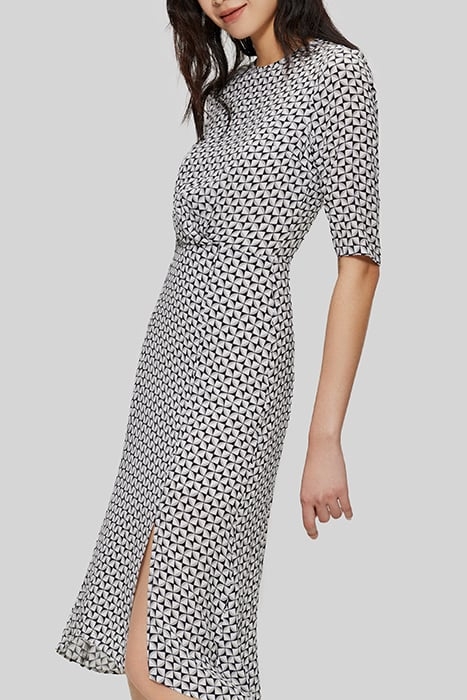 OFF-WHITE GEOMETRIC PRINT MIDI DRESS 4