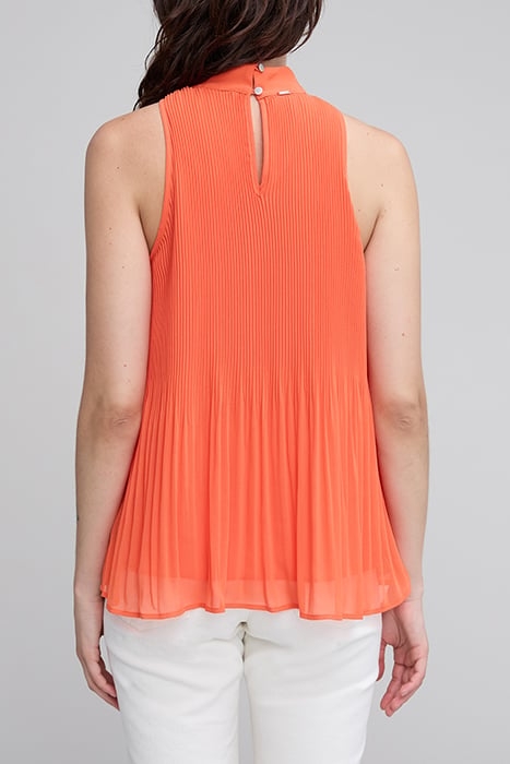 ORANGE RECYCLED PLEATED TOP WITH AMERICAN ARMHOLES 2