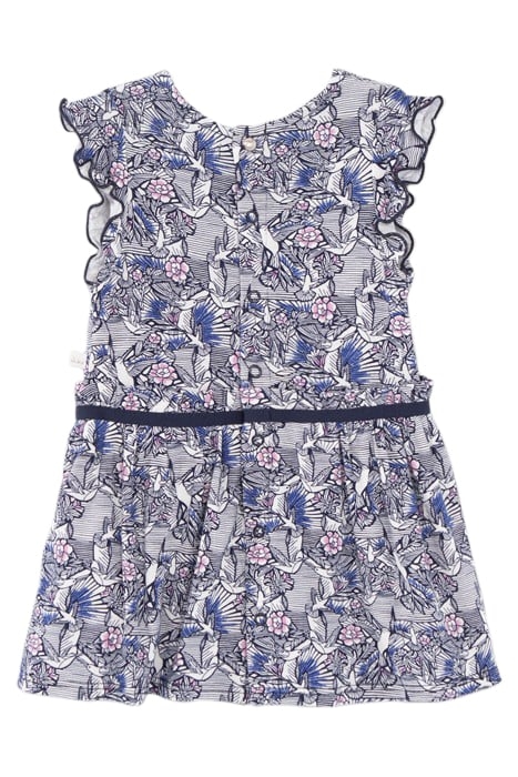 BABY GIRLS' ECRU DRESS WITH HUMMINGBIRD WAX PRINT 2