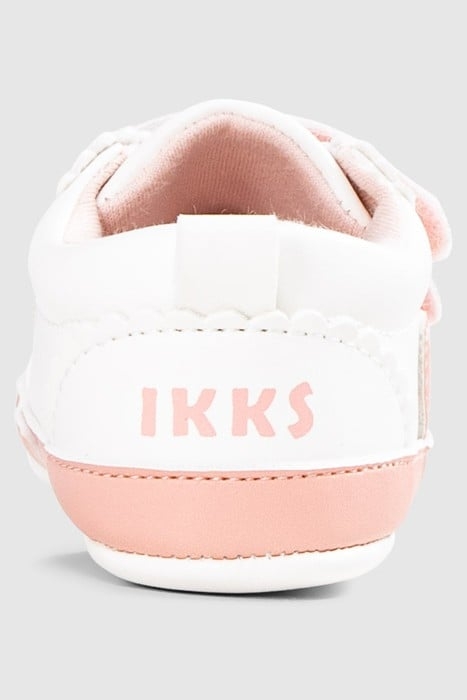 BABY GIRLS’ ECRU AND PINK TRAINERS WITH VELCRO 3