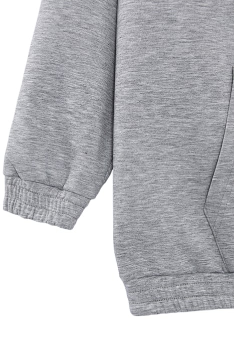 GIRLS’ GREY ZIPPED HOODED OVERSIZE CARDIGAN 4