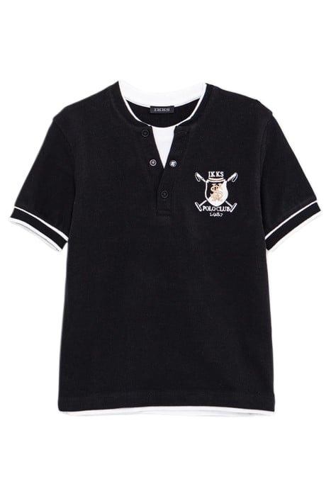 BOY'S TROMPE-L'OEIL BLACK T-SHIRT 1