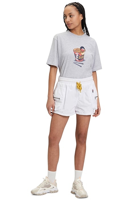 CRINKLE NYLON SHORTS WITH SIZE POCKETS WHITE 3