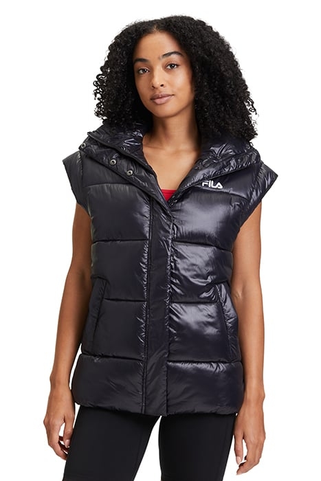 LUZK LONG PUFFER VEST BLACK 1