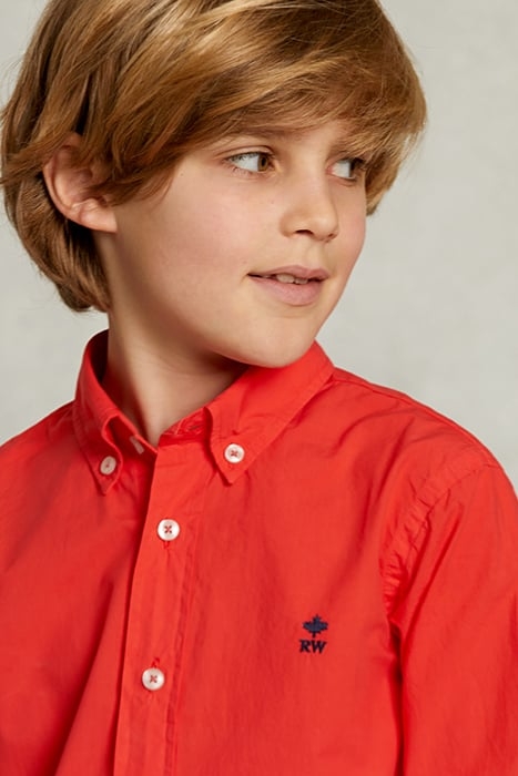 CUSTOM FIT POPLIN SHIRT POMEGRANATE PINK 4