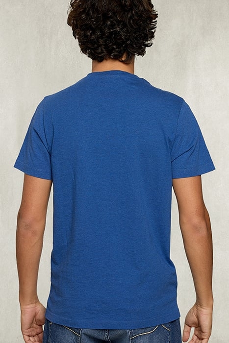CUSTOM FIT PIMA COTTON CREW NECK T-SHIRT EXOTIC BLUE BLUE 2
