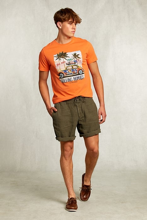 KHAKI LINEN SHORT 3