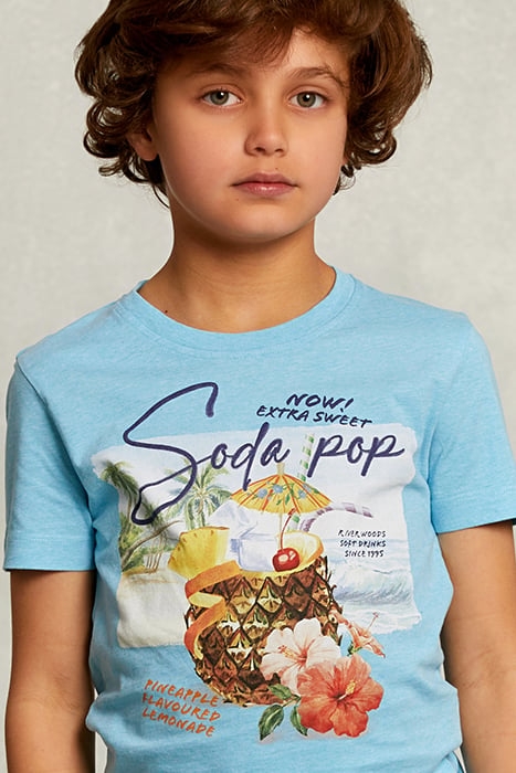 NORMAL FIT BASIC T-SHIRT BORA BORA MEL BLUE 4