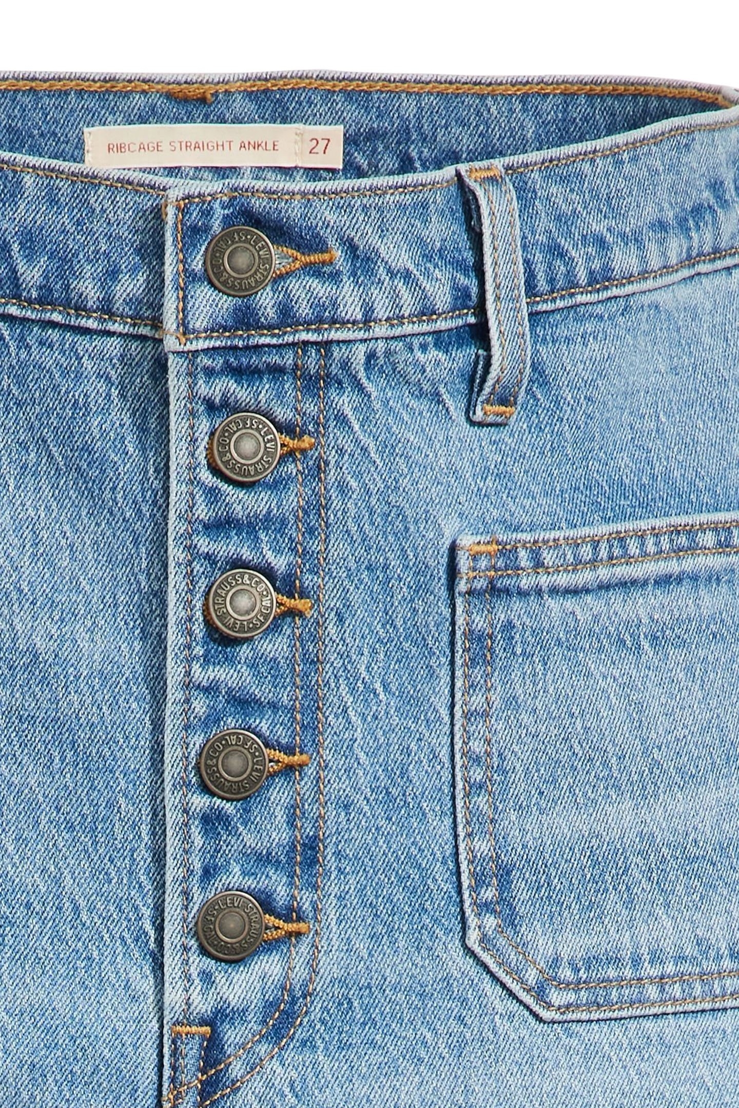 RIBCAGE STRAIGHT PATCH POCKET JEANS 7