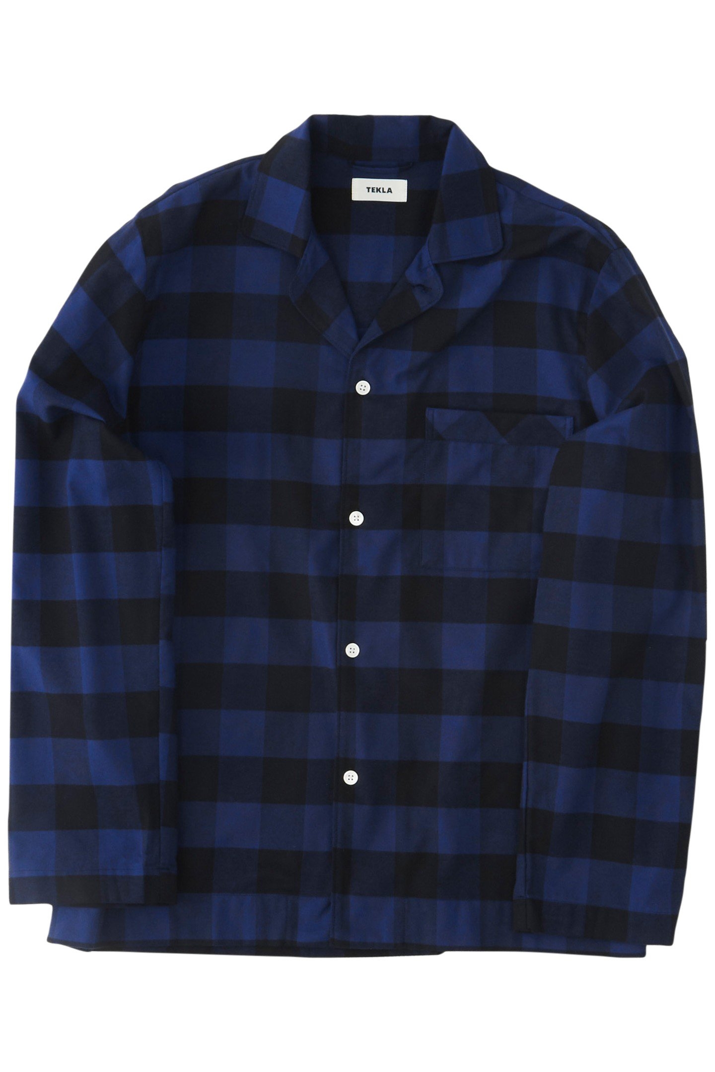 UNISEX FLANNEL, PYJAMAS SHIRT BLUE GINGHAM 3