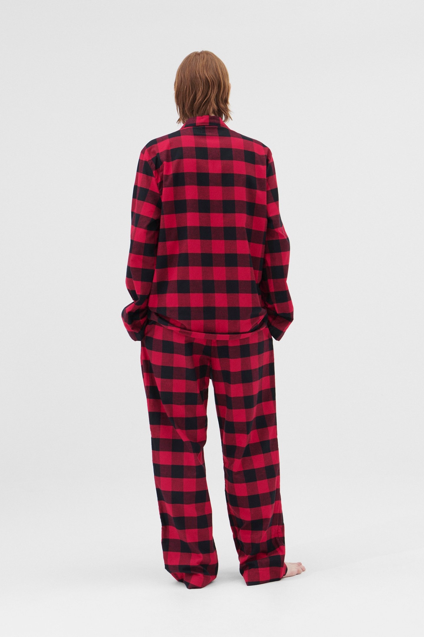 UNISEX FLANNEL, PYJAMAS PANTS RED GINGHAM 2