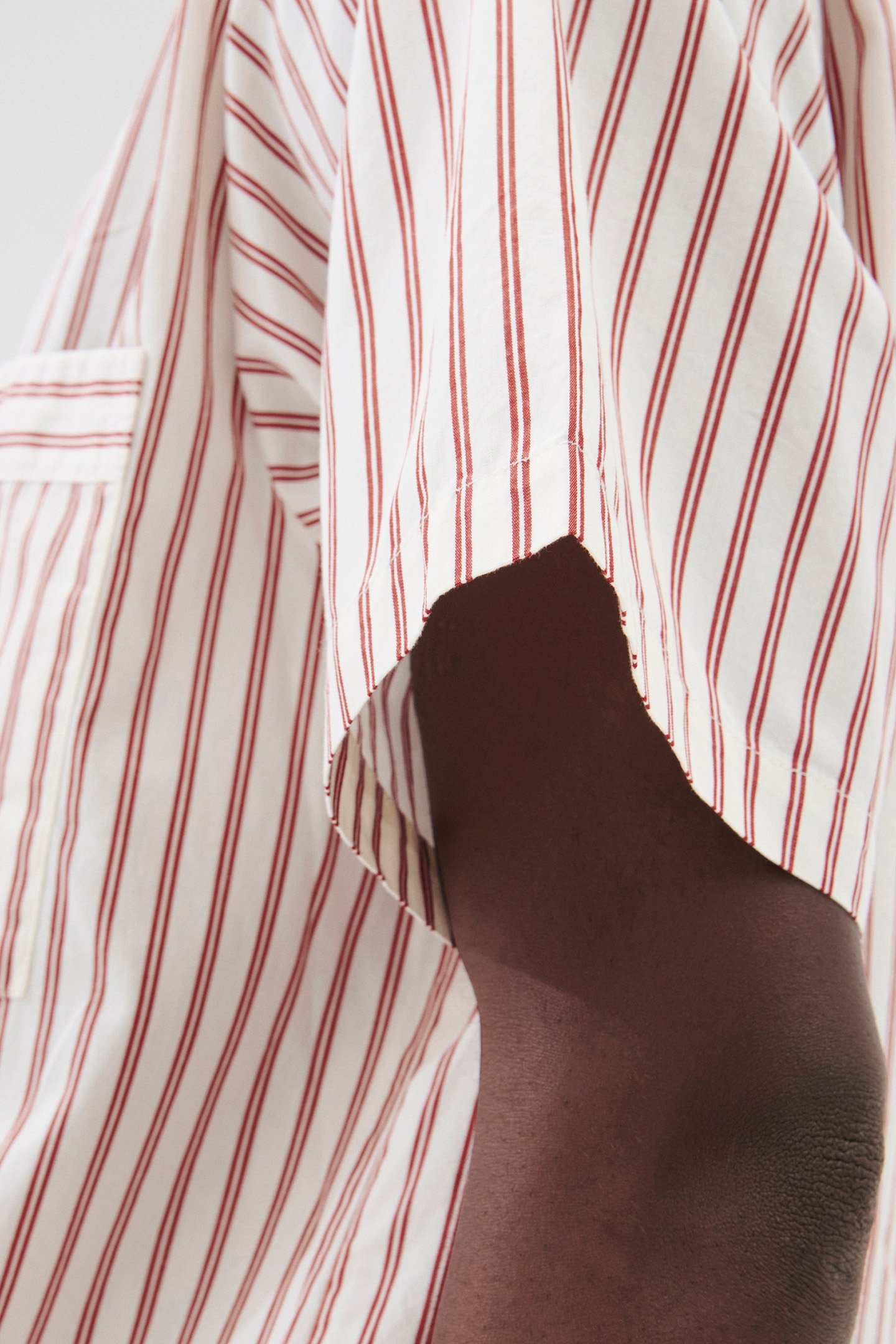 UNISEX POPLIN, SHORT SLEEVE SHIRT POLKA STRIPES 2