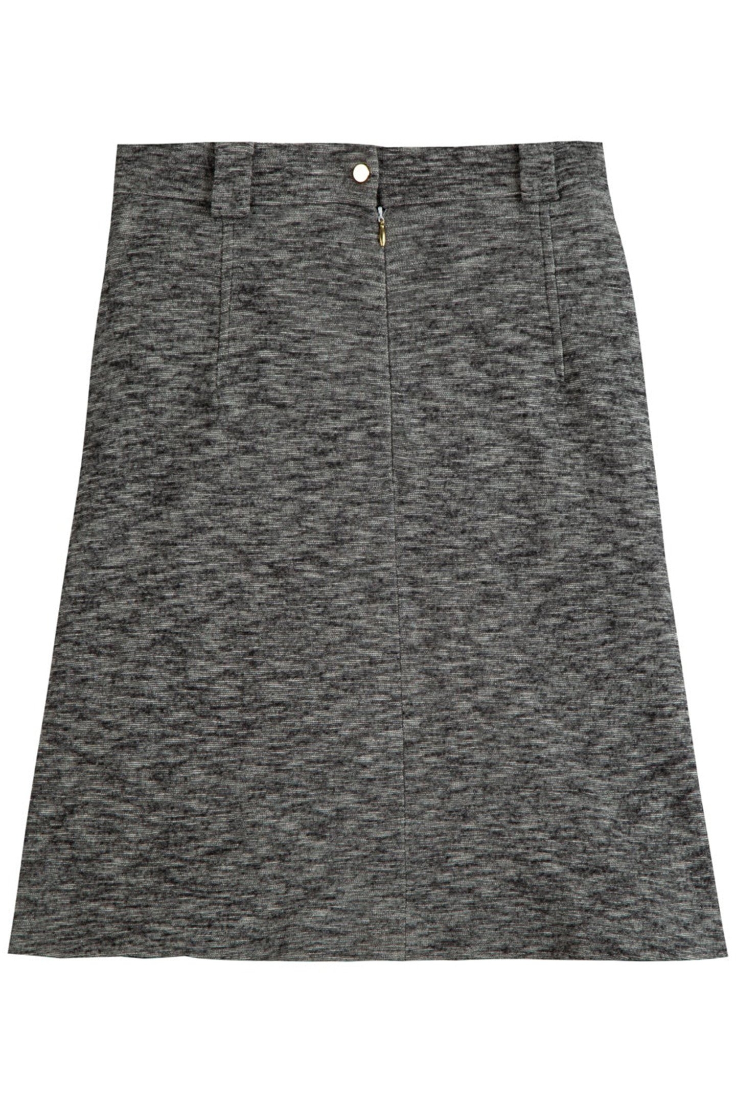 SHAPED SKIRT BLACK MELANGE 1