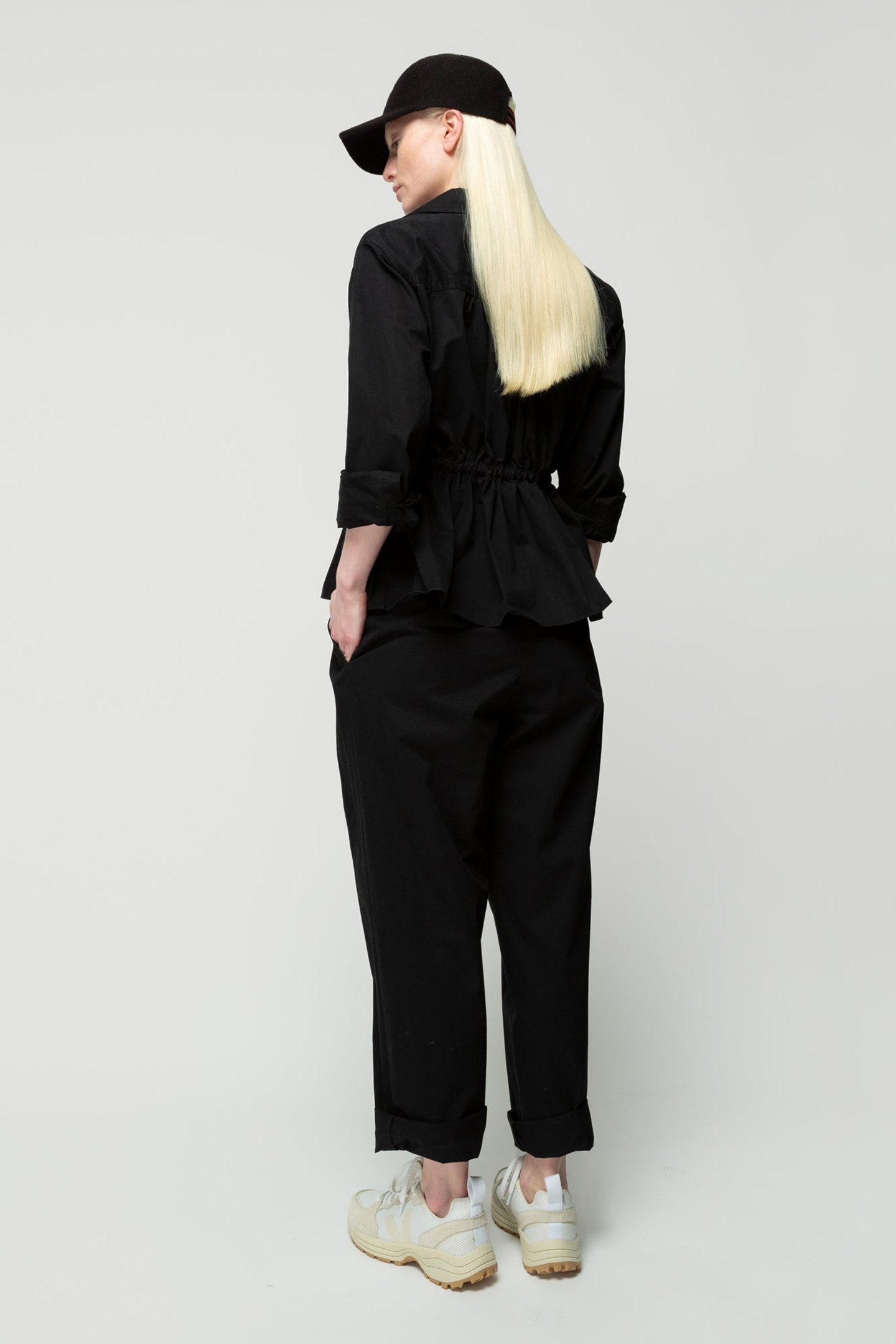 PANTS SATIN COTTON CHINO BLACK 2