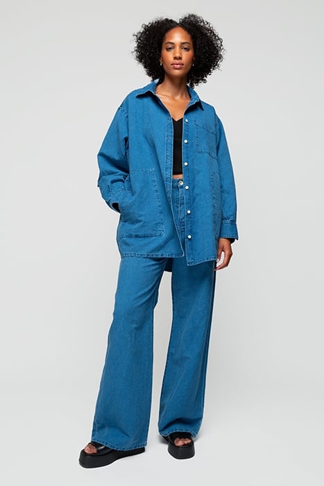 CLASSIC SHIRT WASHED LINNEN BLUE 1